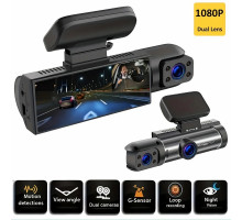 Автомобильный видеорегистратор Black Box Full HD 1080P, 2 камеры, G-sensor