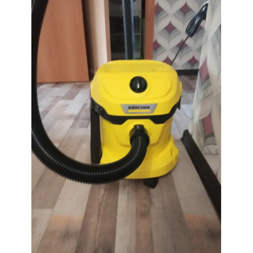 Профессиональный бытовой пылесос / Хозяйственный пылесос Karcher WD 2 Plus V-12/4/18 с контейнером-пылесборником / шланг 4м (1.628-000.0)