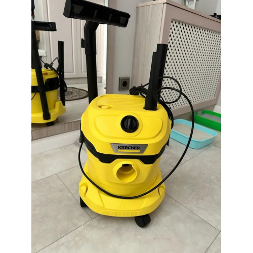 Профессиональный бытовой пылесос / Хозяйственный пылесос Karcher WD 2 Plus V-12/4/18 с контейнером-пылесборником / шланг 4м (1.628-000.0)