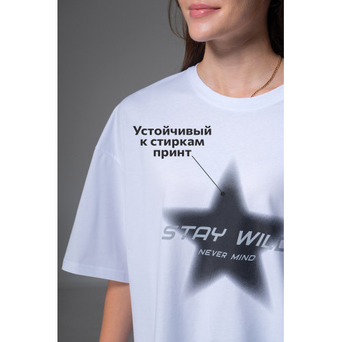 Женская футболка оверсайз Happyfox