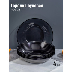 Набор столовой посуды Осз симпатия графит сервиз на 16 предметов, 4 персоны