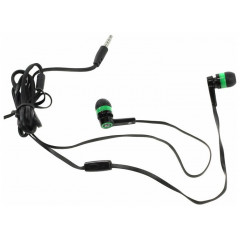 Гарнитура Defender Pulse-420 Black/green 4-пин 3,5 мм jack, кабель-1,2м