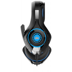 [Наушники] CROWN CMGH-101T Black&blue (Подключение jack 3.5мм 4pin+ адаптер 2*jack spk+mic,Частотныи