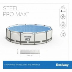 Бассейн каркасный Bestway Steel Pro Max 305х76см, 4678л, фильтр-насос 1249л/ч, 56408 BW
