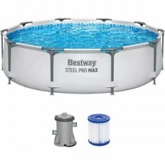 Бассейн каркасный Bestway Steel Pro Max 305х76см, 4678л, фильтр-насос 1249л/ч, 56408 BW