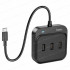 USB Хаб Hoco HB31 Type-C, 1xUSB3.0+3xUSB2.0, чёрный