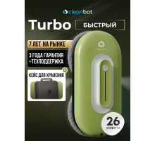 Робот мойщик окон с двойным распылением CleanbotTurbo зеленый, 26 салфеток в наборе, тех0019