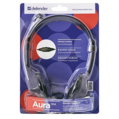 Гарнитура Defender Aura 104 черный (кабель 1.8м)