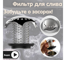 Фильтр для слива в ванной, улавливатель волос в ванную