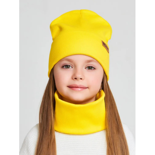 Шапка и снуд набор NYCkids  Цвет желтый