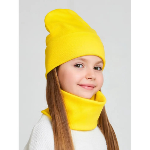 Шапка и снуд набор NYCkids  Цвет желтый