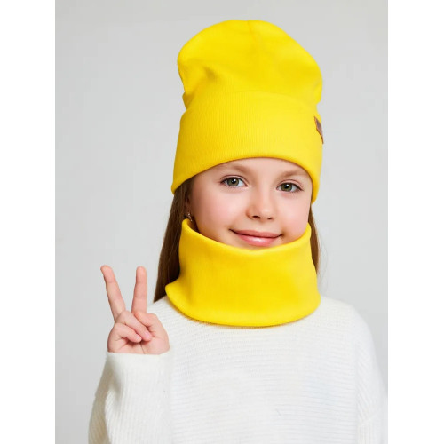 Шапка и снуд набор NYCkids  Цвет желтый